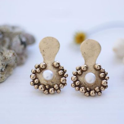 İncili Su Damlası Küpe