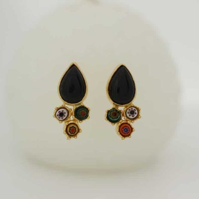 Damla Oniks Murano Küpe