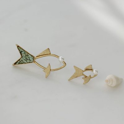 Fuksit Bronz Balık Küpe