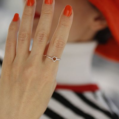 Çiçek Murano Gümüş Yüzük