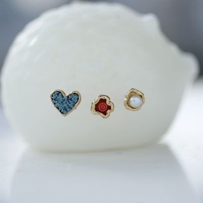 Üçlü Su Maviisi Küpe