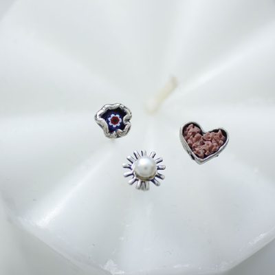 Üçlü Kalp Kiremit Küpe